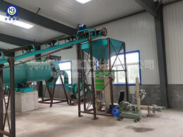 有機肥圓盤造粒產線現場